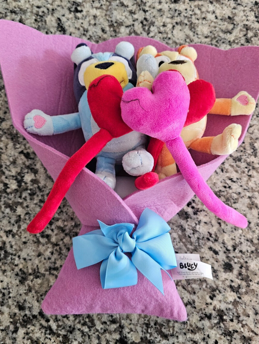 Bluey Valentine Plush Bouquet 5 Piece Set by Ruz